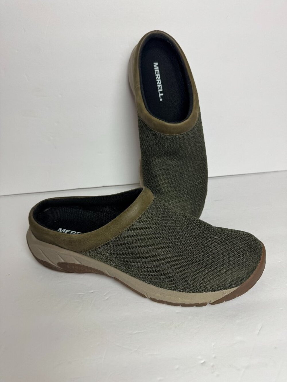 Merrell Clog Slide Slip On Mule Comfort  Green Olive Size 10